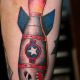 American Traditional Bomb - Rayzor Tattoos - Camp Hill Tattoo Shop - AJ Weaver