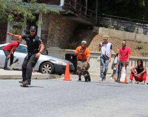 well... maybe they just shut the road down so they could skate themselves!